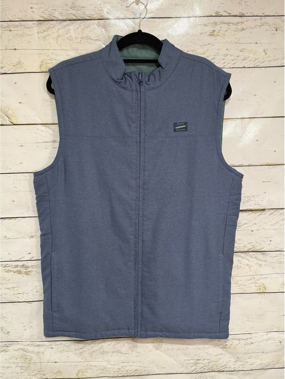 Travis Mathew Clear Cut Reversible Men's Full Zip Vest Navy/Green